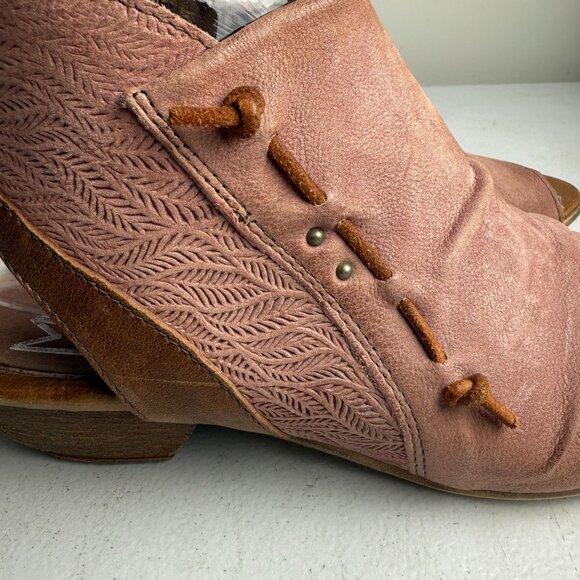 Miz Mooz Celia Leather Open Toe Sandals Blush Pink Size EU 38 US 7.5 - Picture 9 of 10